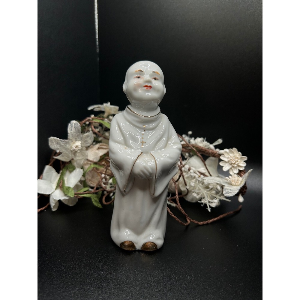 Vintage Shafford China Japan Monk‎ Figurine Praying Child Porcelain Statue